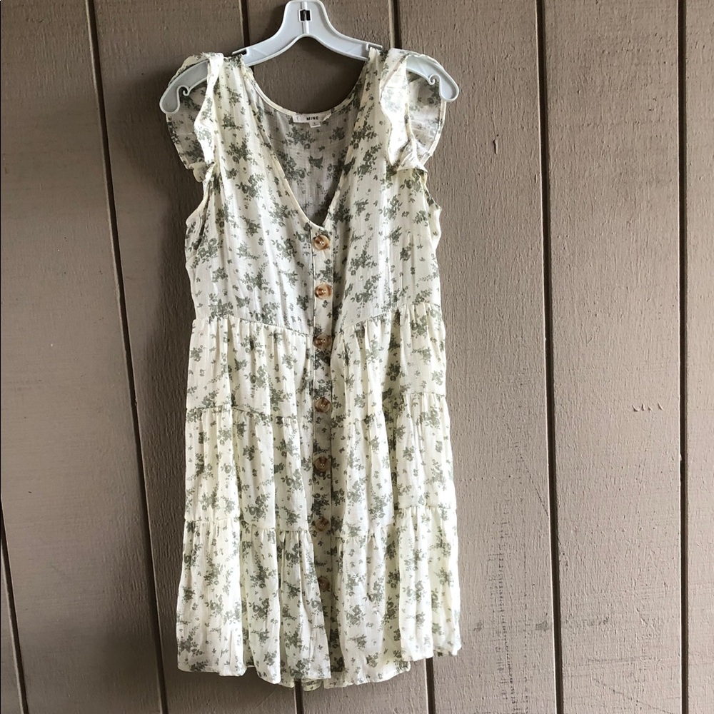 Mine Cream Floral Casual Dress